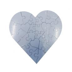熱轉印心形拼圖 MDF木質 DIY個性訂制益智拼圖 Puzzle （23片）