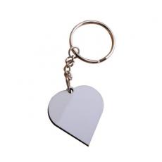 空白熱轉印心形（小）鑰匙扣 MDF木質（MDF Keychain）(10個/包)